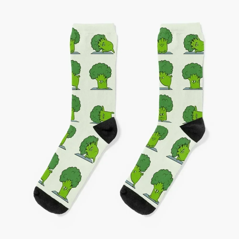 Broccoli Yoga Socks floral retro Hiking boots Women's Socks Men's