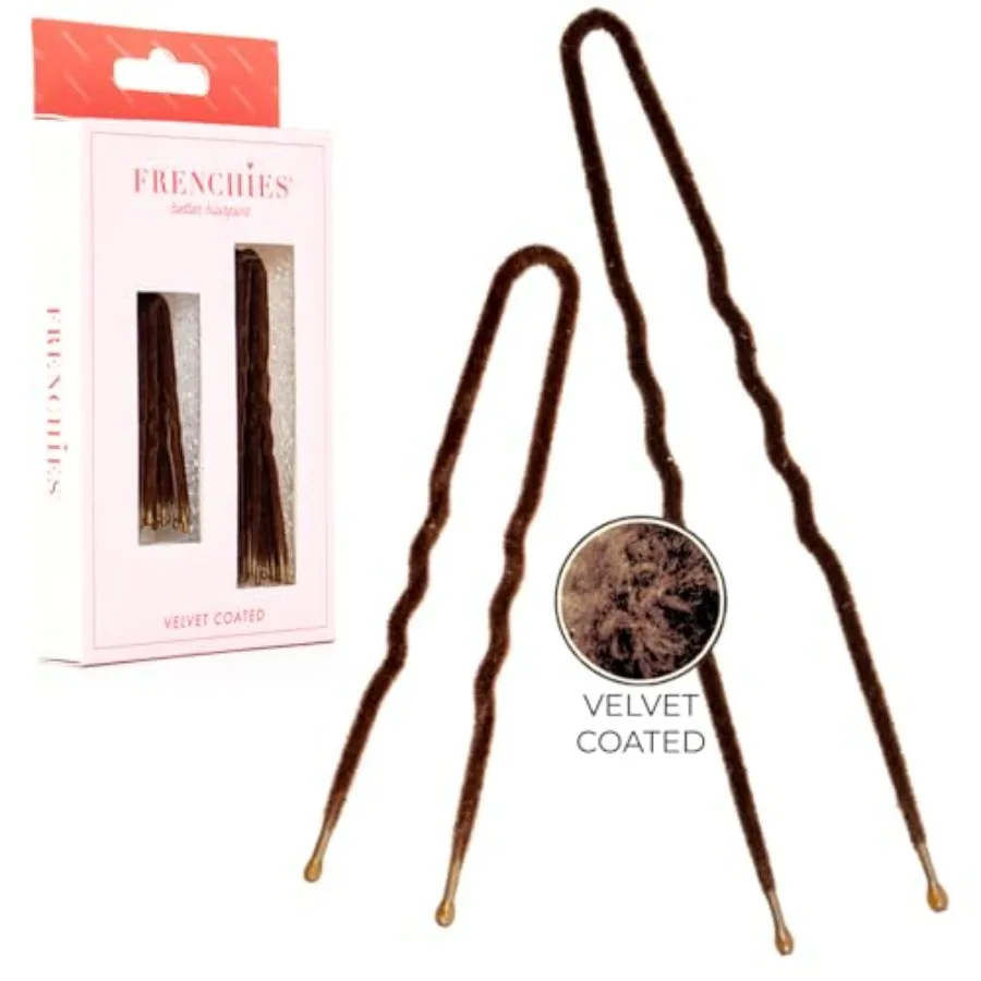 

Limited-time offer Frenchies Velvet Coated French Hair Pin, n Slip Bobby Pins for Women, Premium French Hair Pins for Buns, Upd