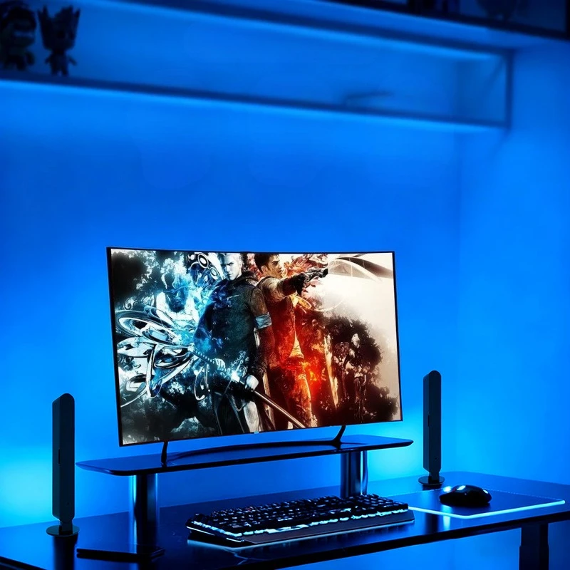 الملونة RGB المزاج ضوء اتصال بلوتوث LED أضواء المحيطة غرفة المعيشة بار غرفة نوم المزاج مصباح ديكورات المنزل مصابيح الليل