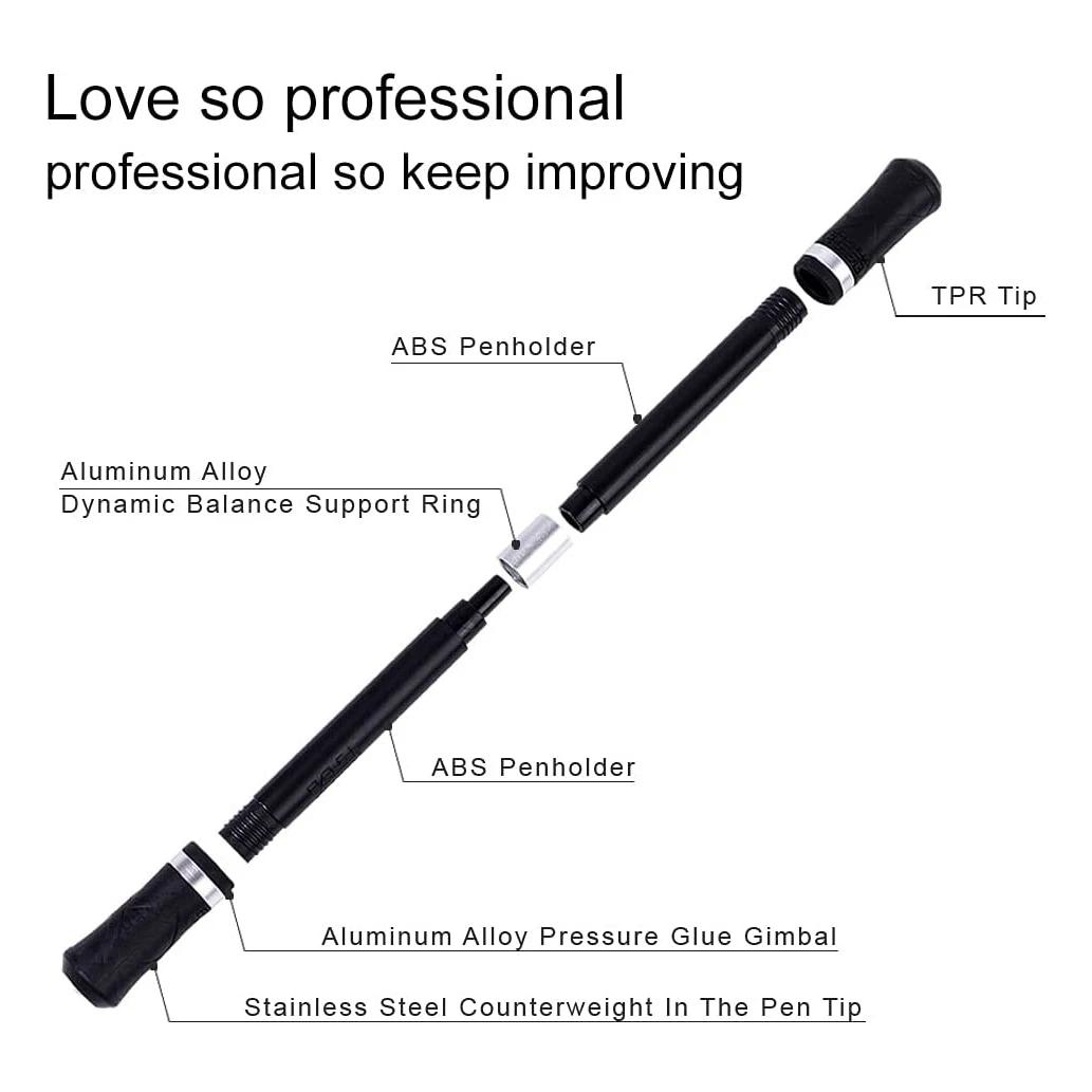 Stylo de jeu à bille lestée, stylo rotatif, stylo à doigt, Mod, volant, D