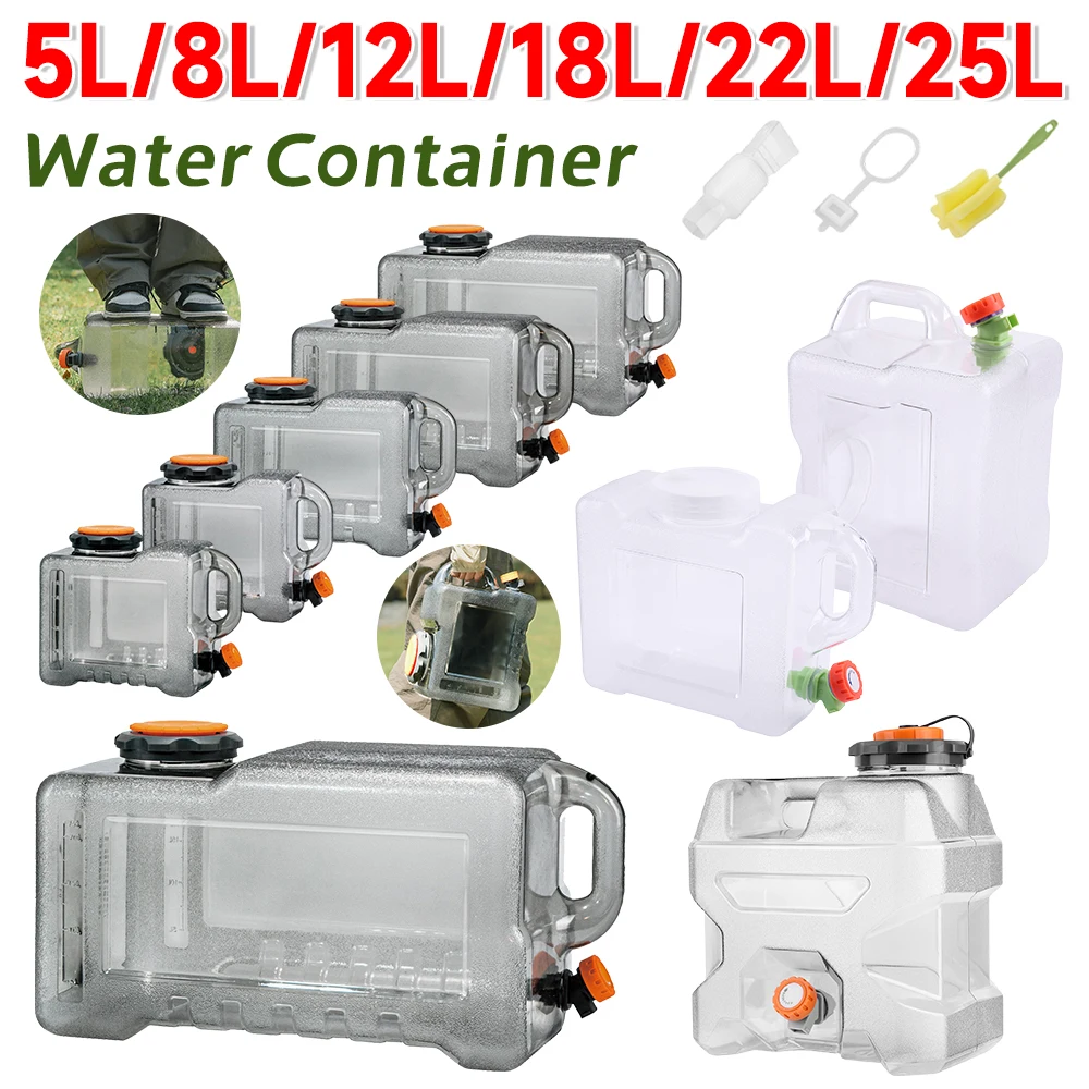 

Drinking Water Jug with Spigot Multifunction Camping Water Tank Leakproof Water Storage Container for Hiking Self-Driving Tour