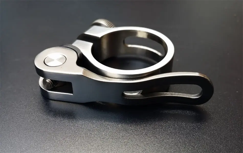 Titanium Alloy Mountain Road Bicycle Bike Quick Release Seatpost Clamp Holder Clip 31.8/34.9mm