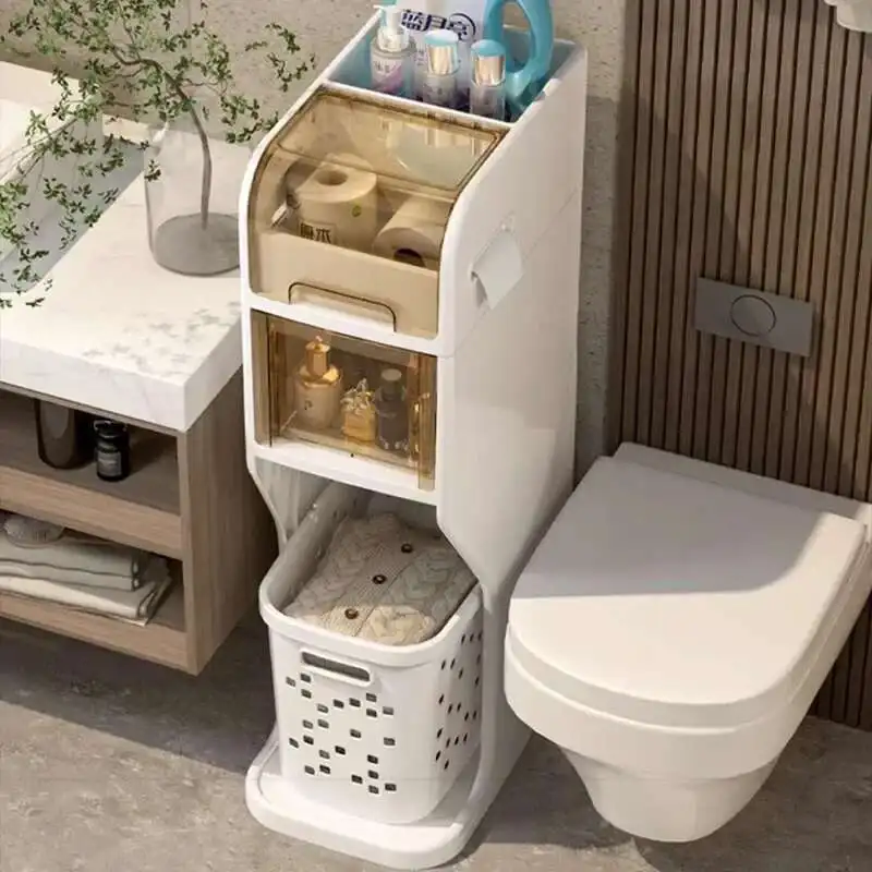 &Luxury Toilet Makeup Vanity Modern Storage Jewelry Organizer Shelf Bathroom Cabinet Simple Organizer Tocador Lounge Furniture