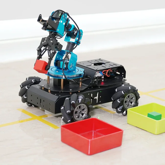 New Education Robot Toys Intelligent Car Alloy Chassis 4WD Robot DIY Kit for Raspberry Pi/ROS Robot Project