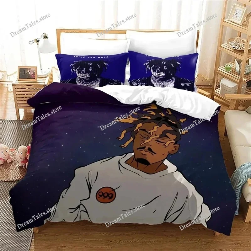 

New Juice Wrld Bedding Set Single Twin Full Queen King Size Stars Juice Wrld Bed Set Aldult Boys Bedroom Duvet Cover Sets 3D