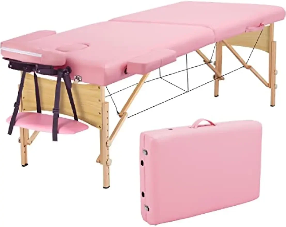 

Massage Tables Portable Tattoo Table Lash Bed 24/28" Wide for Eyelash Extensions Height Adjustable Salon Face Cradle Bed