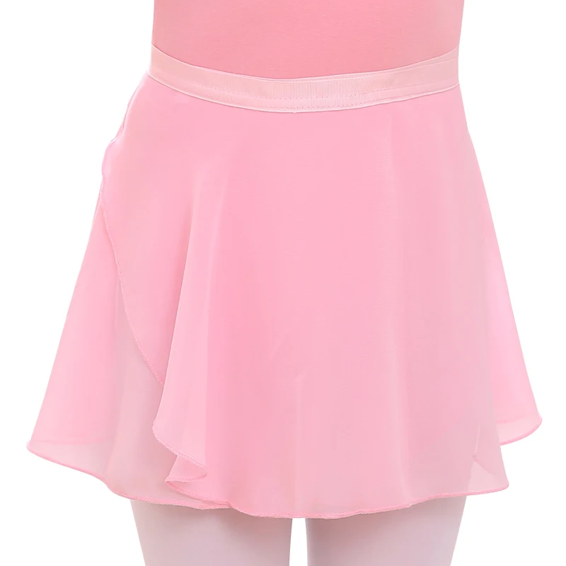 Lightweight Ballet Dance Skirt for Girls (Pink/White/Black/Red/Purple) - Kids Ballet Tutu with Flowy Hem Practice Performance