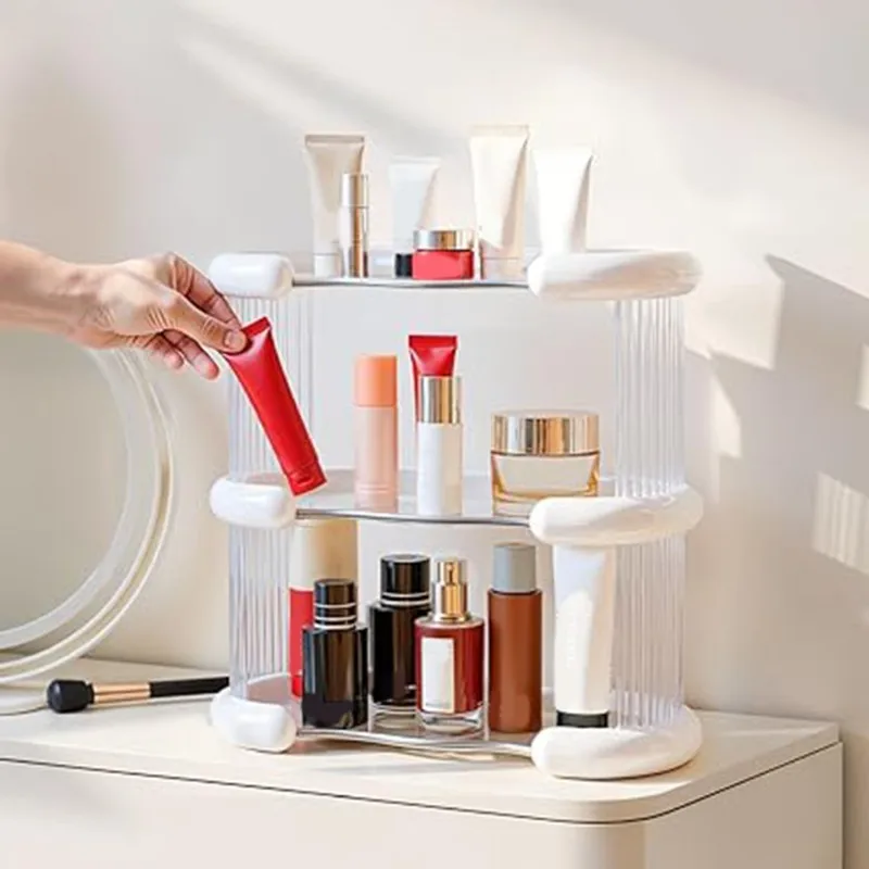 lookha Bathroom Counter Organizer,Perfume Skincare Storage Countertop,Vanity Dresser,Tiered Counter Top Skin Care Holder,3 Tier