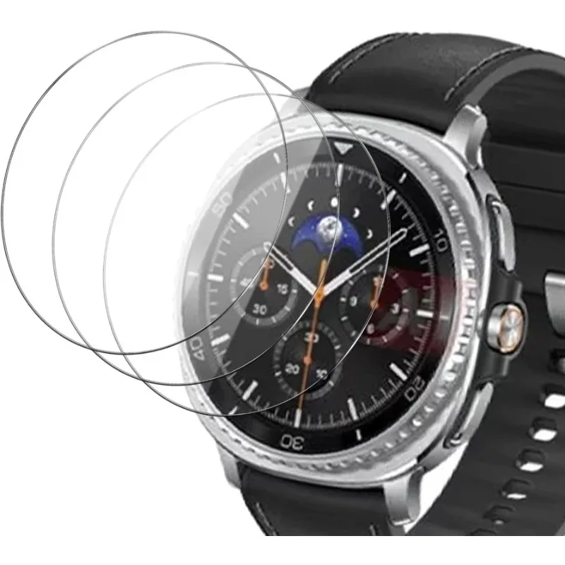 Vidro temperado para samsung galaxy watch 8 7 6 40mm 44mm protetor de tela anti-malha vidro protetor para galaxy watch 8 clássico