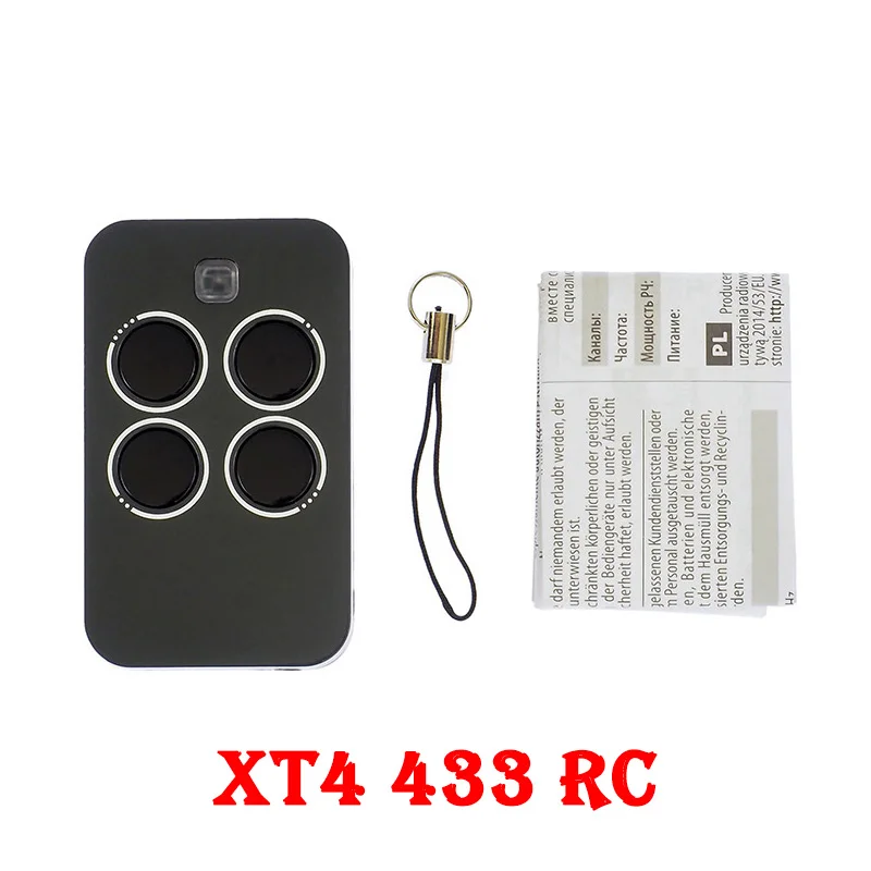 

For XT4 433 RC Electric Gate Control 433MHz Rolling Code 787456 XT4 433 RC Garage Door Remote Control 4 Channels Command Opener