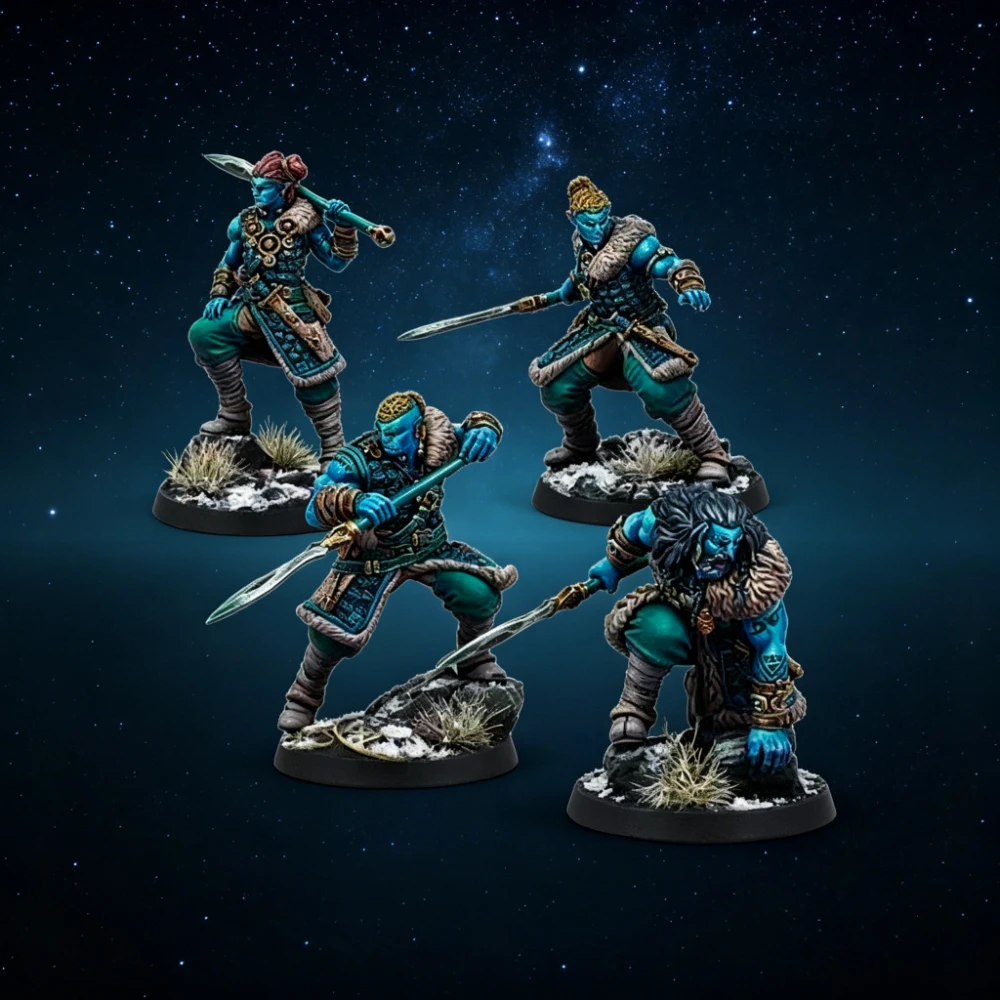 Kit d'assemblage de figurines en résine Tundra Marauders, modèle de jeu de table en résine GK, non peint, à assembler