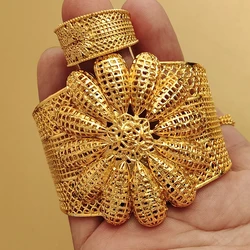 Dubai Gold Color Bracelets for Women Trendy Wedding Bangle For Women Girls Jewelry Accessories
