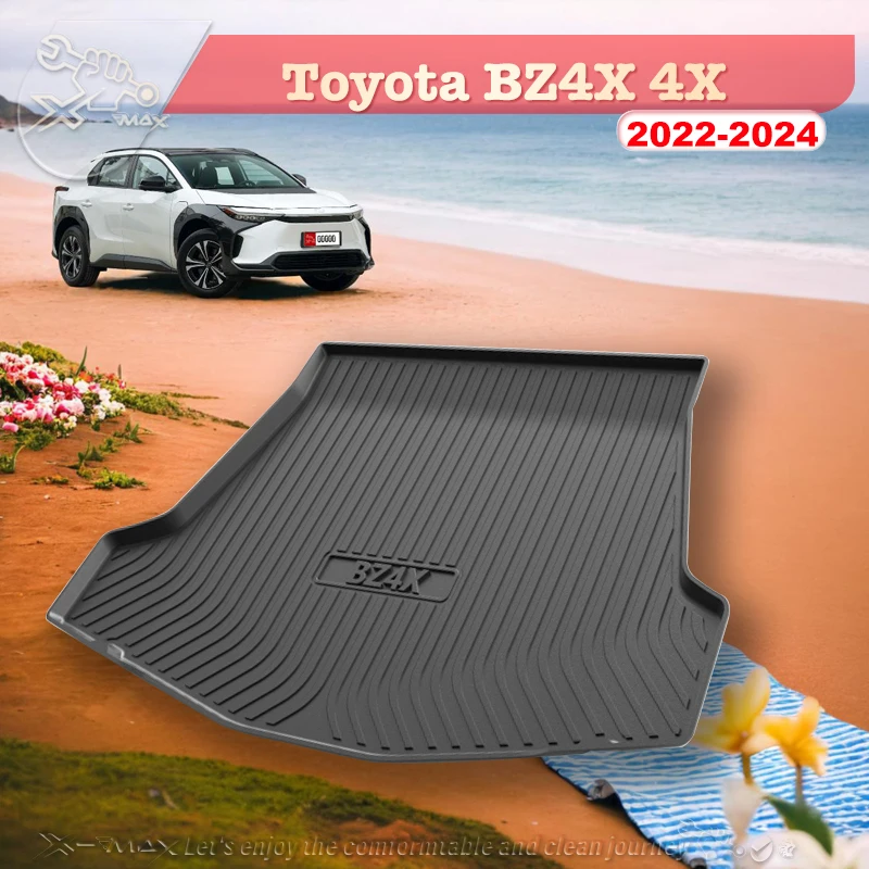 

For Toyota BZ4X 4X 2022-2024 Custom Fit Car Trunk Mat All Season Black Cargo Mat 3D Shaped Laser Measured Trunk Liners