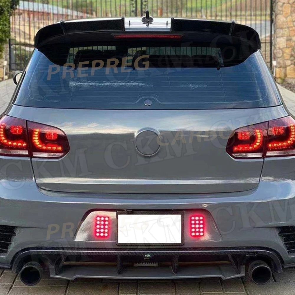 

Real Carbon Fiber For Volkswagen VW Golf 6 MK6 VI GTI R20 2010-2013 Not For Standard Rear Roof Spoiler Car Body Kits