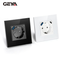 GEYA Wifi EU Smart Double Wall Socket - USB+Type-C, Tuya Smart Life, Energy Monitoring