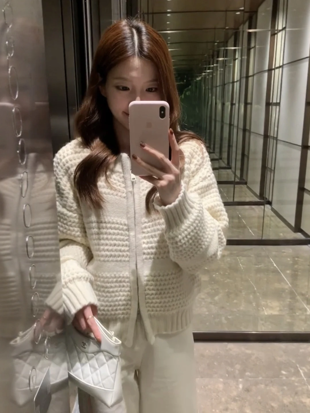 

Thiened Double Zipper Soft Sweater Jaet Women's Autumn Winter High Collar Loose Lazy Sle Open Cardigan Top Warm Knitted