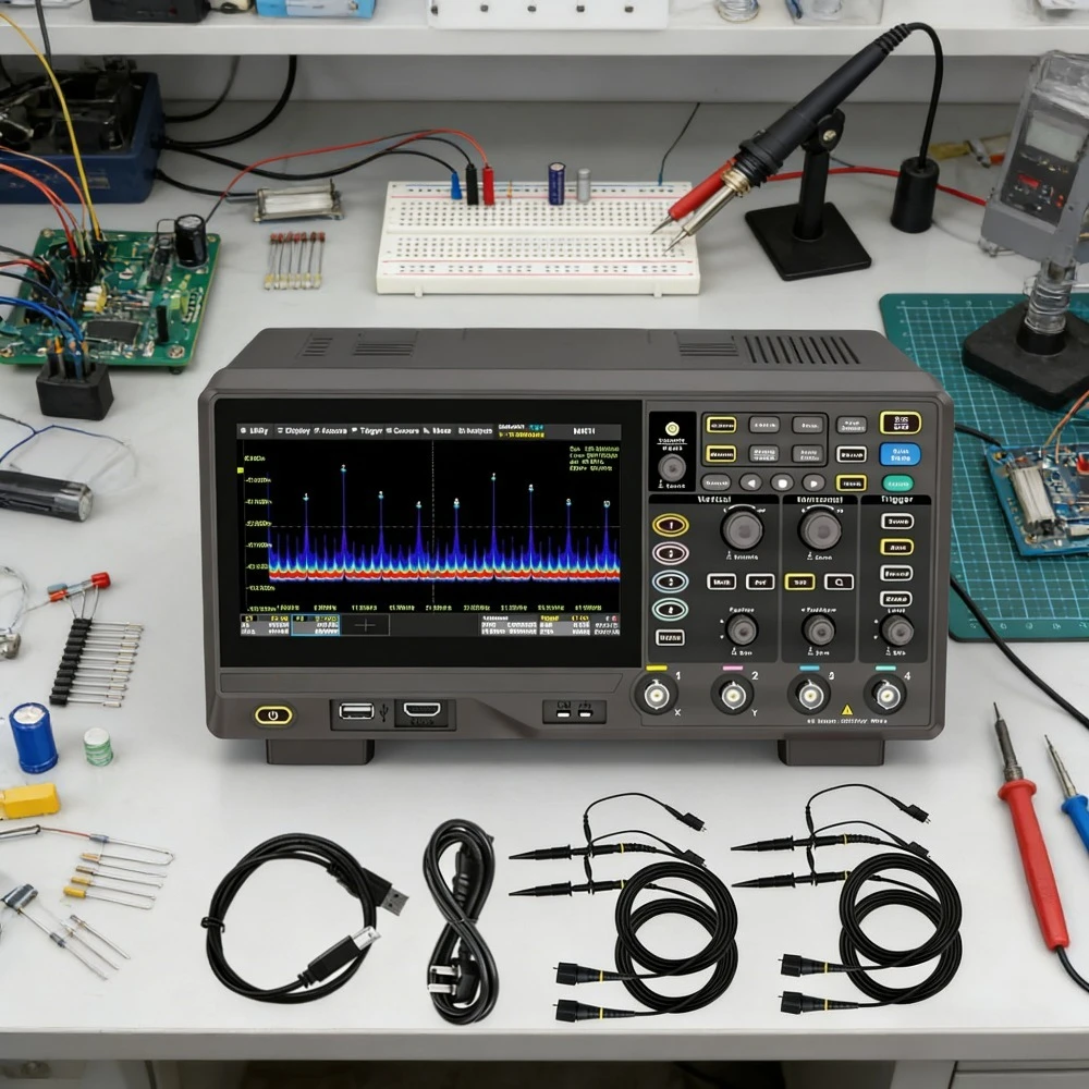 

4-канальный цифровой осциллограф 100 МГц, 12-битный осциллограф смешанных сигналов с логическим анализатором