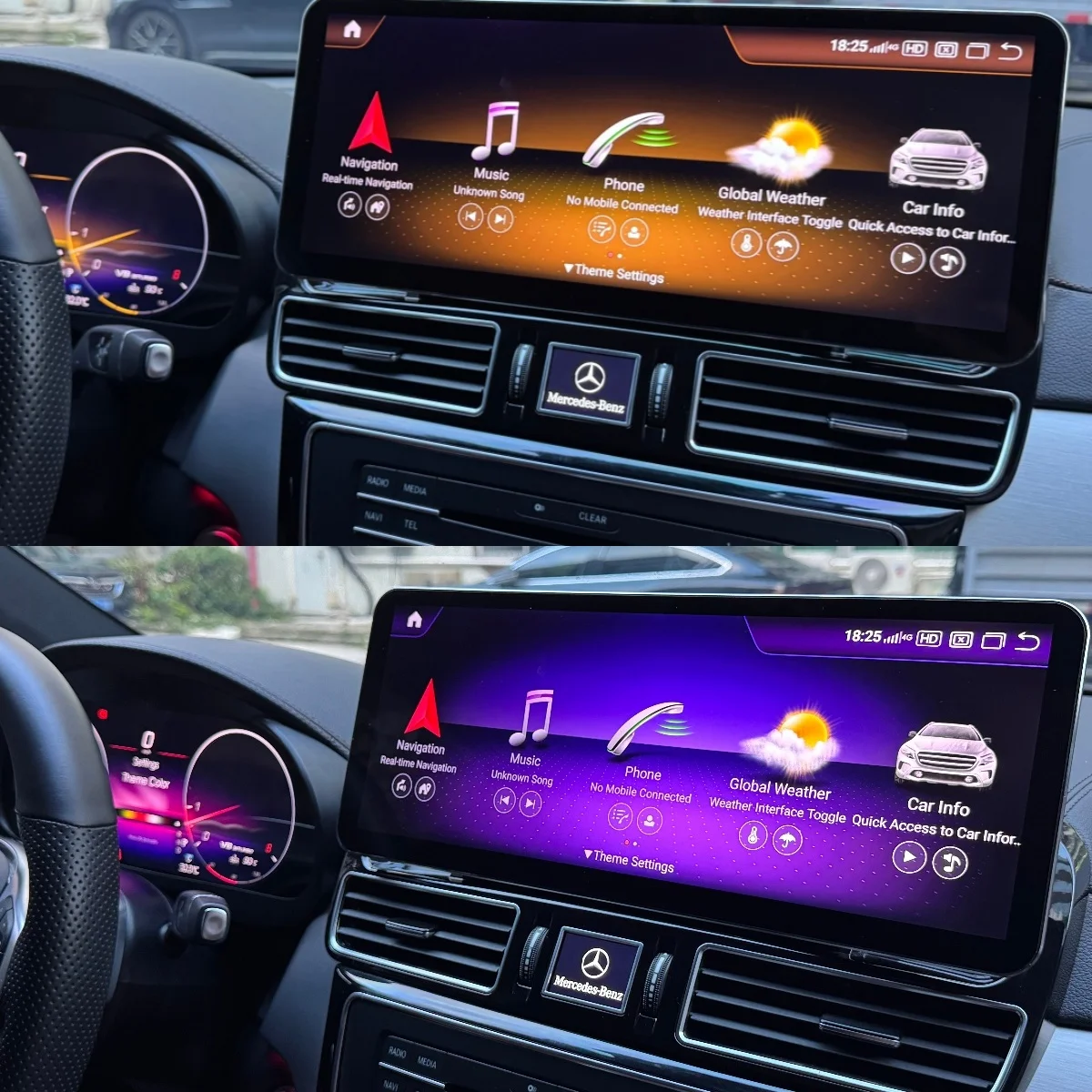 14.6"Android Car Radio 3200x1200 4K Qled For Mercedes Benz ml gl gle W166 X166 2012-2019 Multimedia Player Screen GPS Carplay
