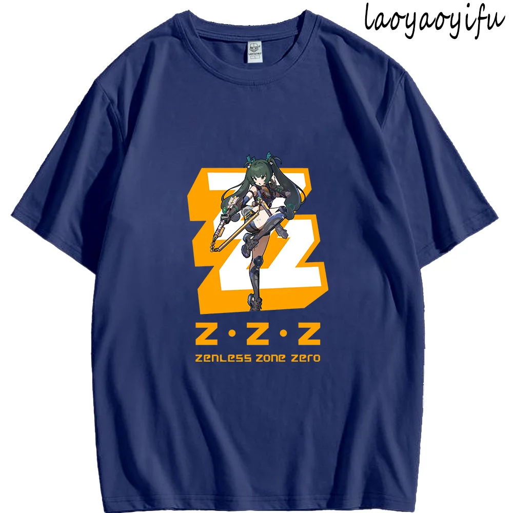 Zenless منطقة صفر لعبة دور تي شيرت الرجال النساء القطن المحملة التحقيق الإجرامي تشو يوان تشينغ يي طباعة بلايز الجرافيك تي شيرت