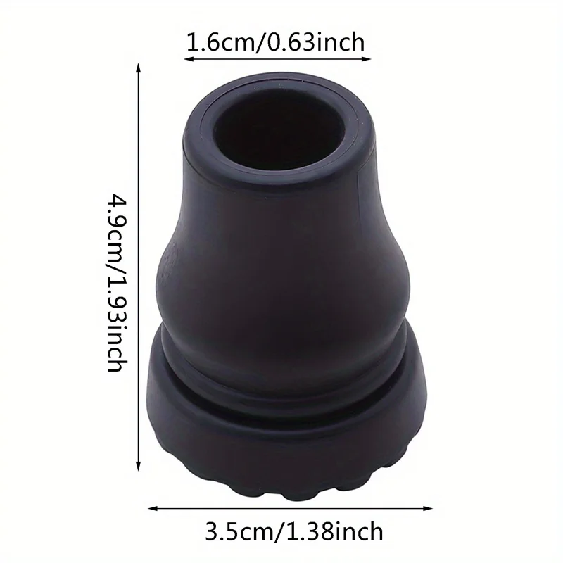 3pcs 16-22mmRubber Pad Cap Non-Slip Walking Stick Crutch Cane Bottom Pads Cover Protector Climbing Hiking Trekking Pole Tip