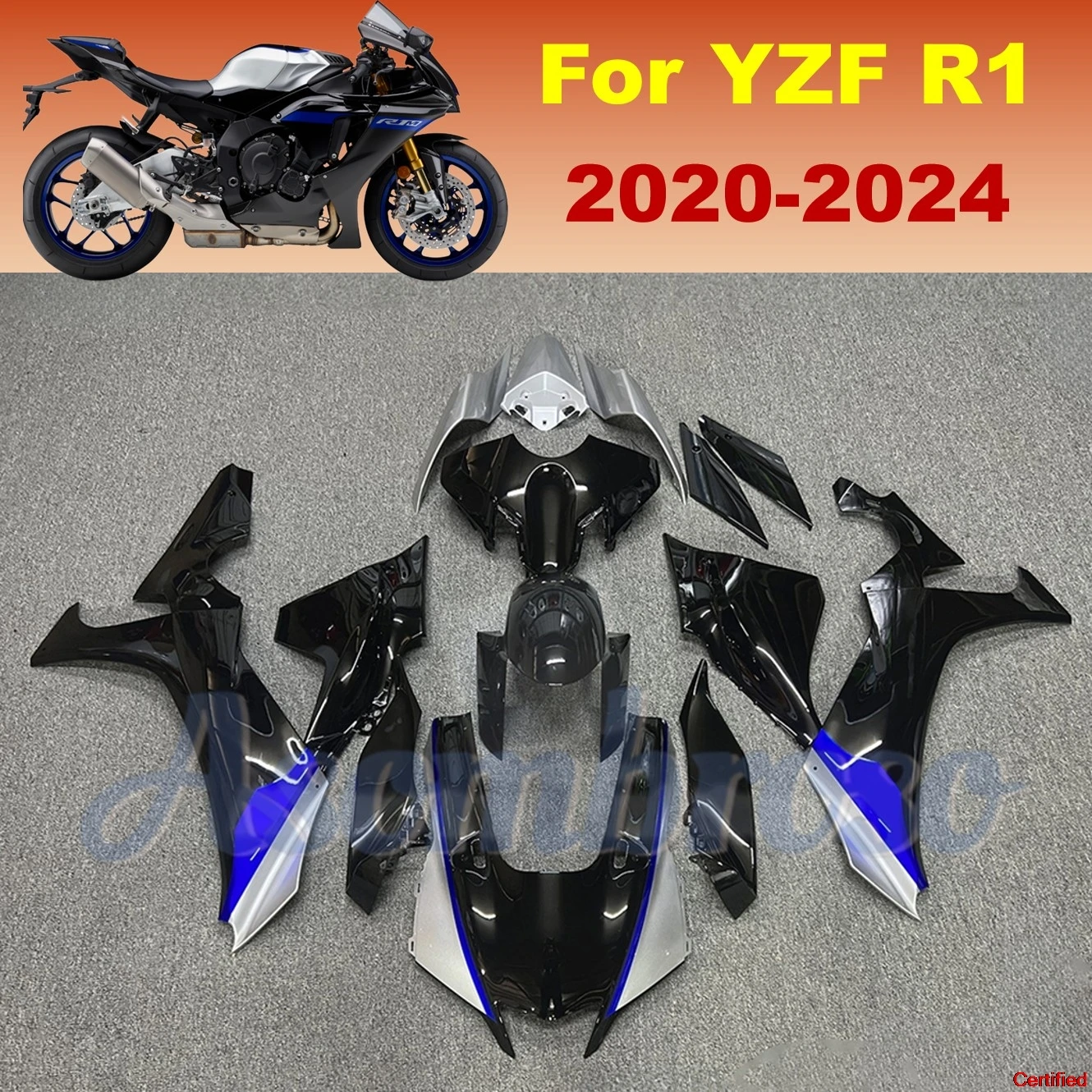 

Motorcycle Fairing Kit Fit For Yamaha YZF R1 2020 2021 2022 2023 2024 2025 YZF-R1 New ABS Painted Bodywork Cowl