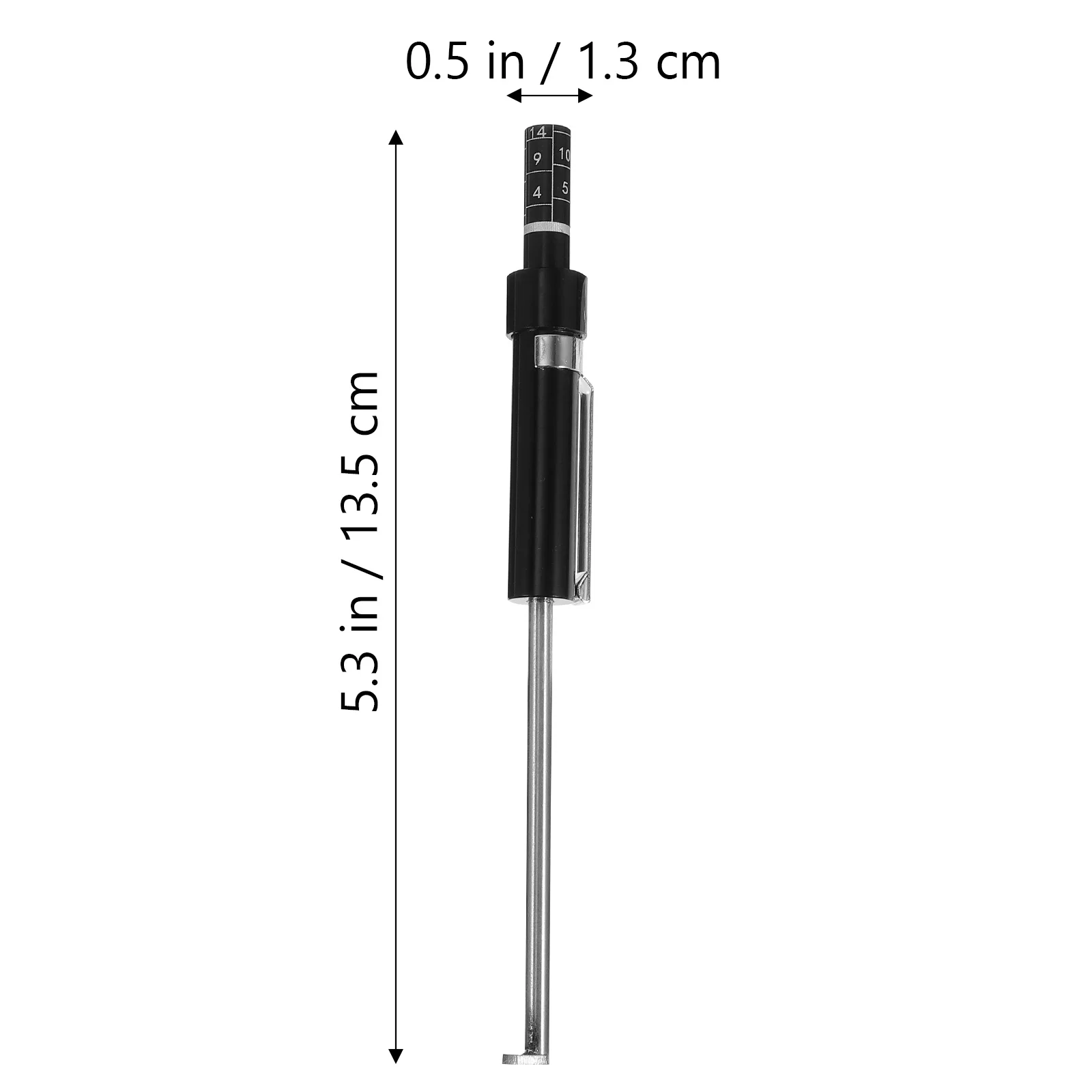 Ferramenta de detecção de pastilha de freio, medidor de espessura, caneta de medição, régua de profundidade do piso, reparo automotivo, prático, segurança de condução