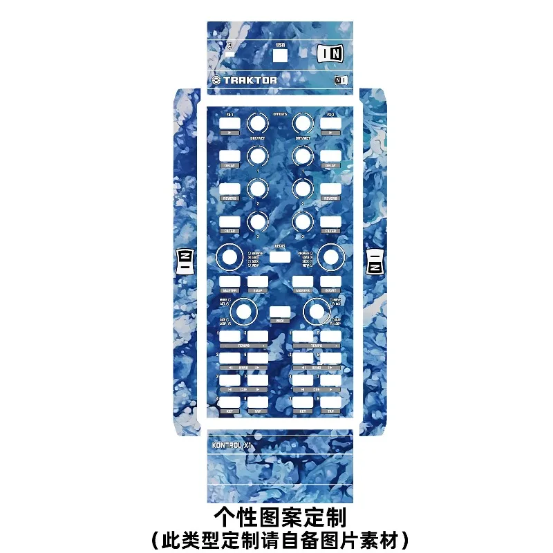 

Traktor kontrol x1 controller skin - tank x1 dazzle decal - customizable