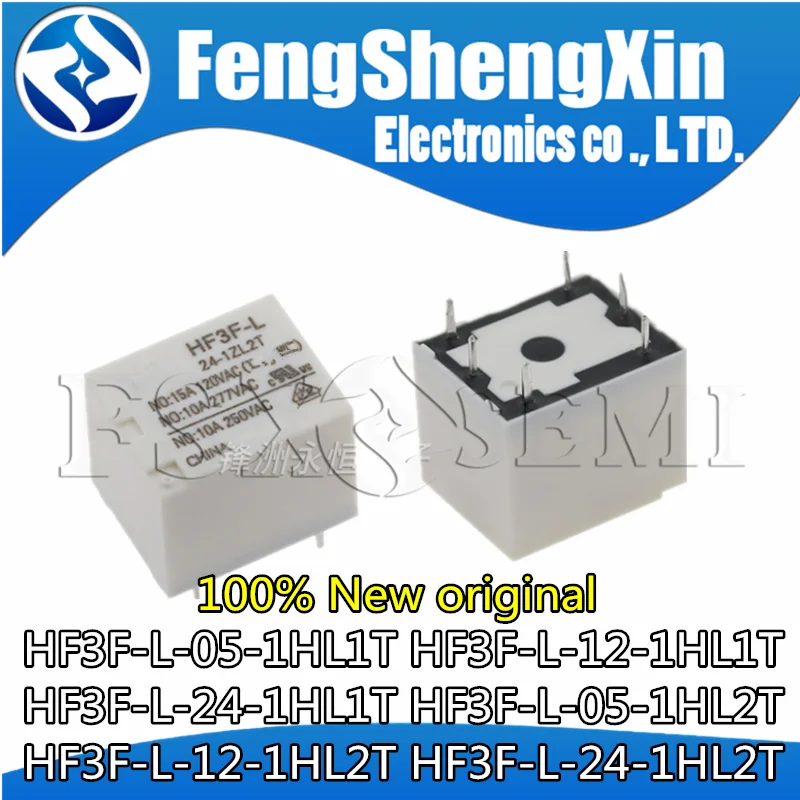 5pcs HF3F-L-05-1HL1T HF3F-L-12-1HL1T HF3F-L-24-1HL1T HF3F-L-05-1HL2T HF3F-L-12-1HL2T HF3F-L-24-1HL2T Relay