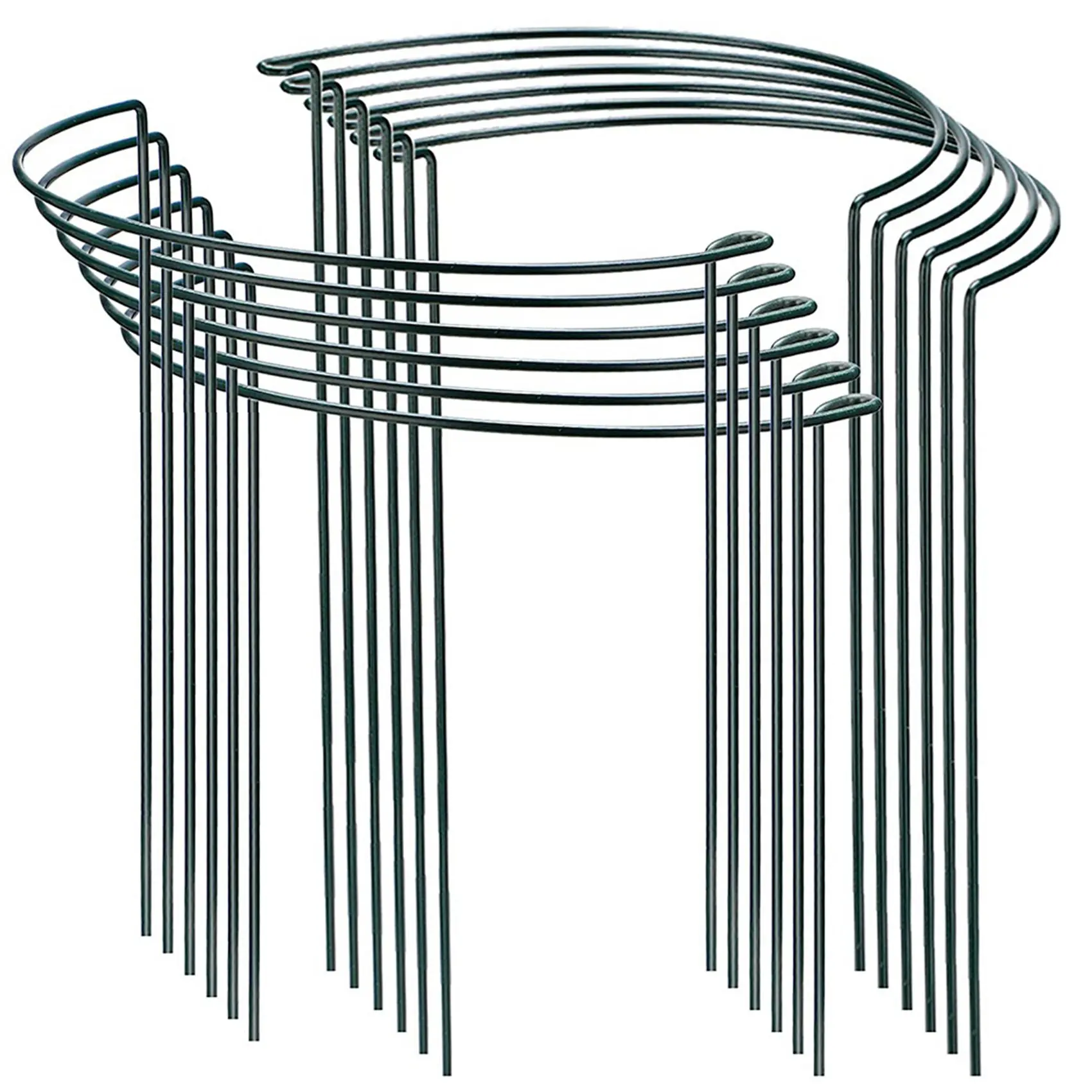 ABFS Pack Of 24 Semi-Circular Ring Plant Garden Flower Support Stakes,For Tomatoes Flowers Plant,Border Support