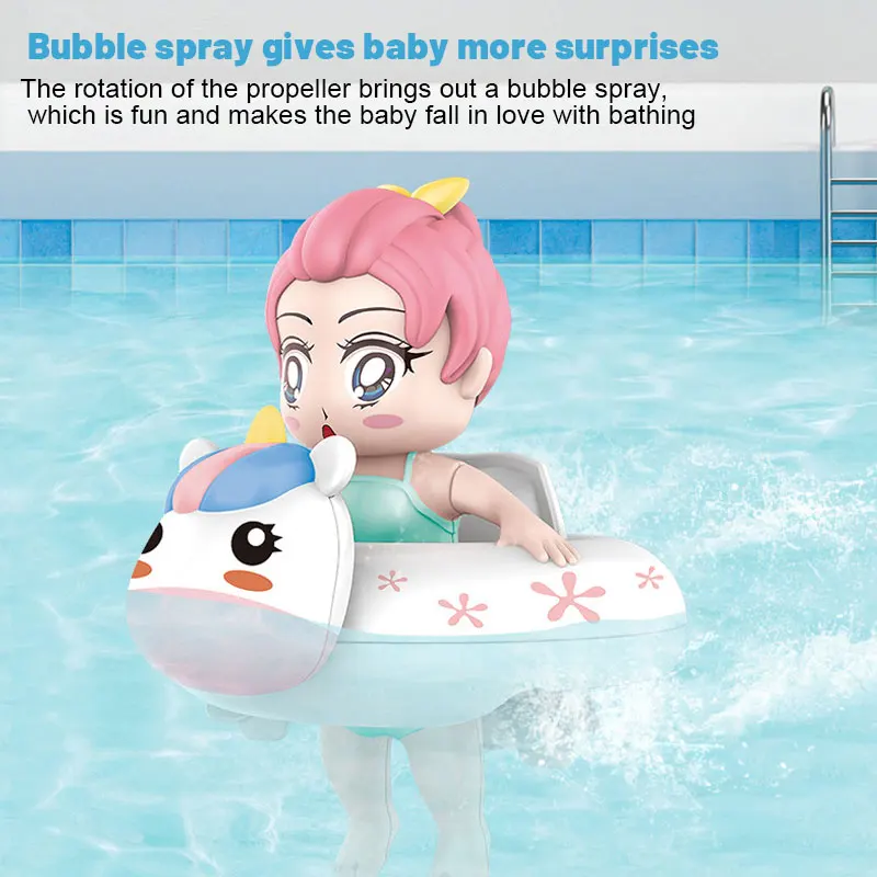 Jouets de bain pour enfants, anneau de bain pour bébés, jouets d'eau pour filles