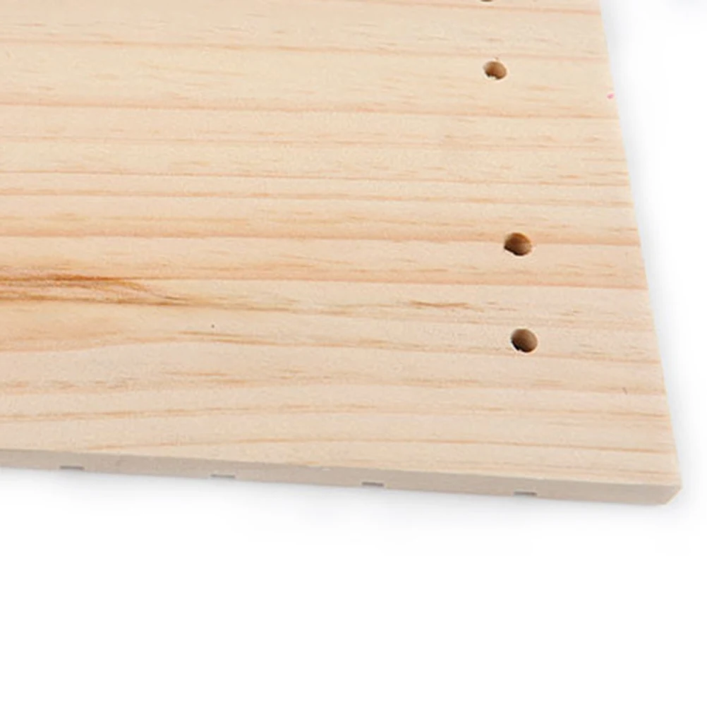 

Pet Wooden Claws Scratching Board Durable Material Small Groove Grinding Deck Vent Function Cage Fixing Holes for Small Animals