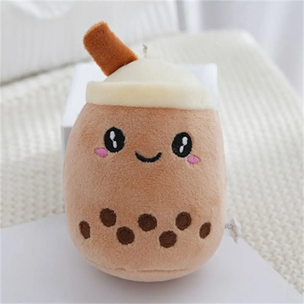 Gefüllte Boba Bubble Tea Schlüssel bund Schlüssel halter Plüsch puppe Boba Puppe Plüschtiere Kawaii Soft Milk Tea Schlüssel ring Rucksack Dekoration