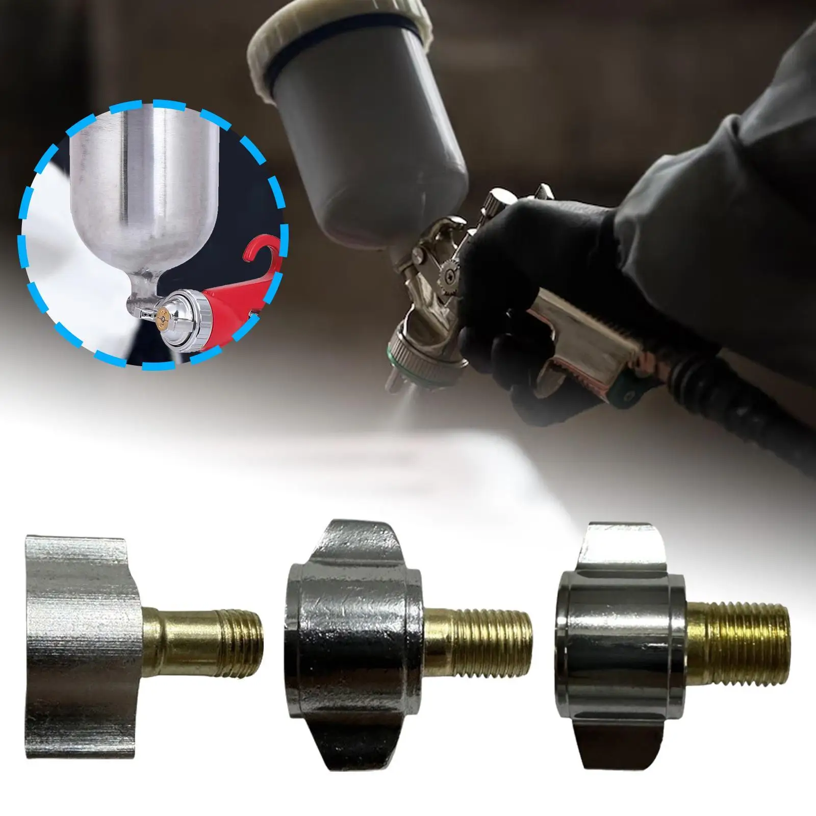 مرفق محول كأس الرش سهل التركيب، تركيب معدني عملي ودقيق، ملحق بخاخ الطلاء، موصل كوب الطلاء #4