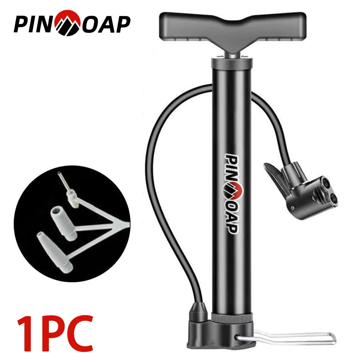 Bomba de aire Manual para neumáticos de bicicleta, bomba de aire adecuada para bicicletas de carretera y de montaña, bomba de tierra portátil, adaptador de válvula Presta