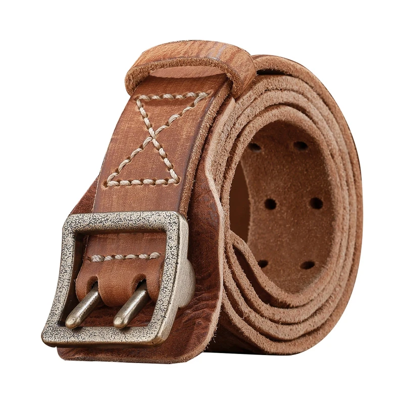 Men's high-end versatile first-layer cowhide vintage casual belt