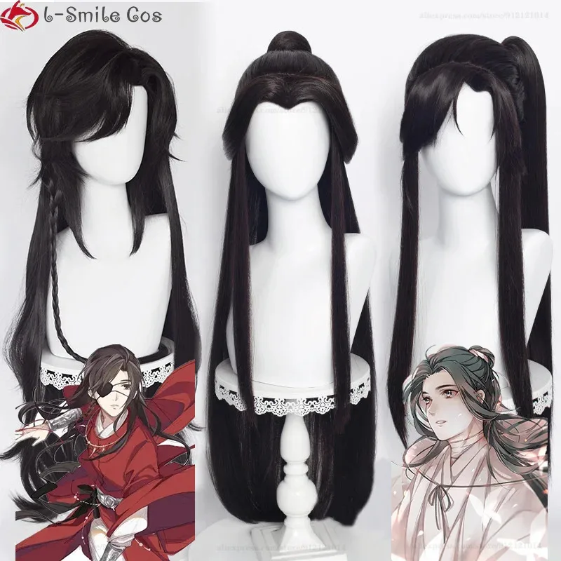

Anime Heaven Officials Blessing Xie Lian Hua Cheng Cosplay Wig Heat Resistant Synthetic Tian Guan Ci Fu Lian San Lang Party Wigs