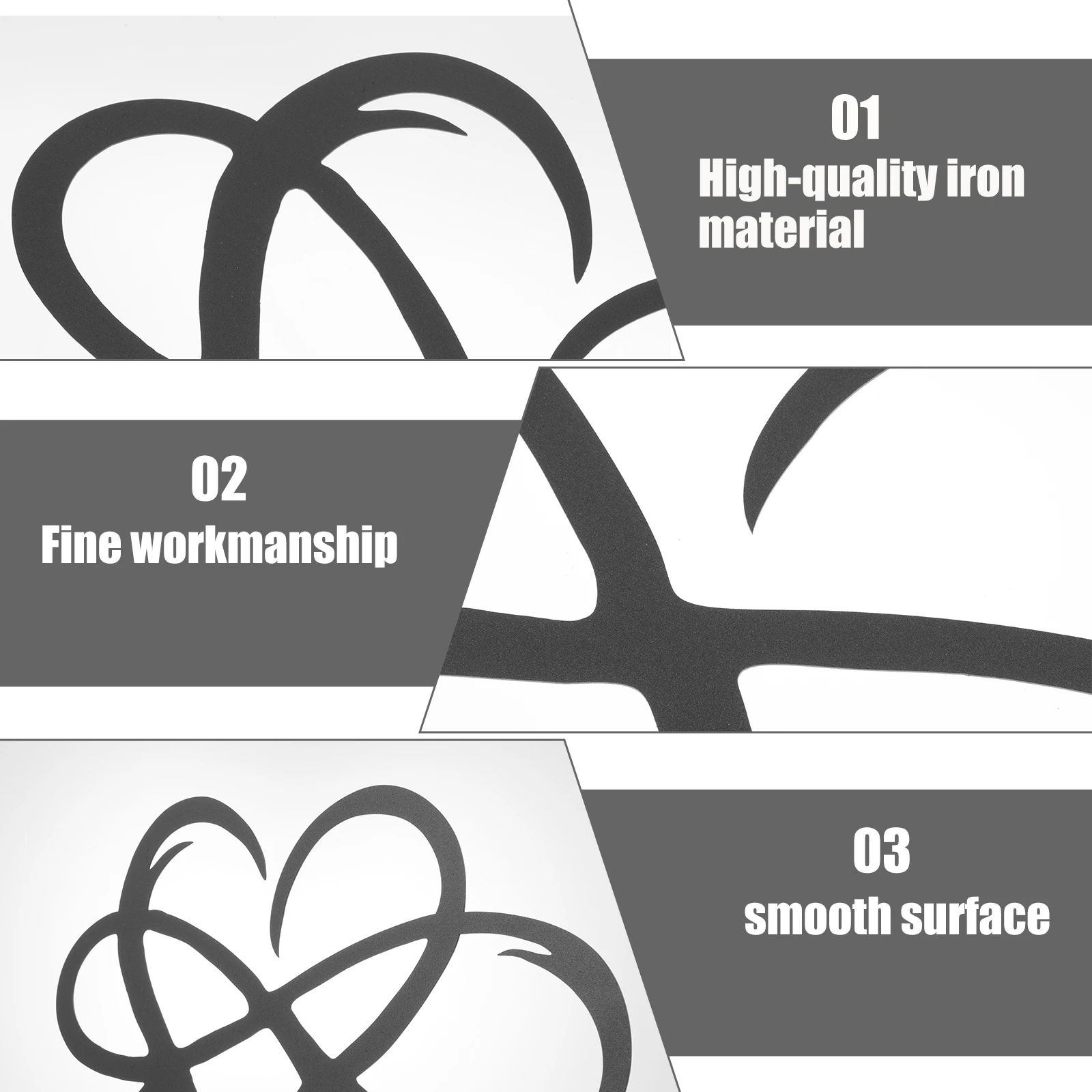 

1Pcs Iron Art Wall Pendant Loving Heart Shape Hanging Ornament Home Wall Decoration Loving Heart Pendant Wrought Iron Decor