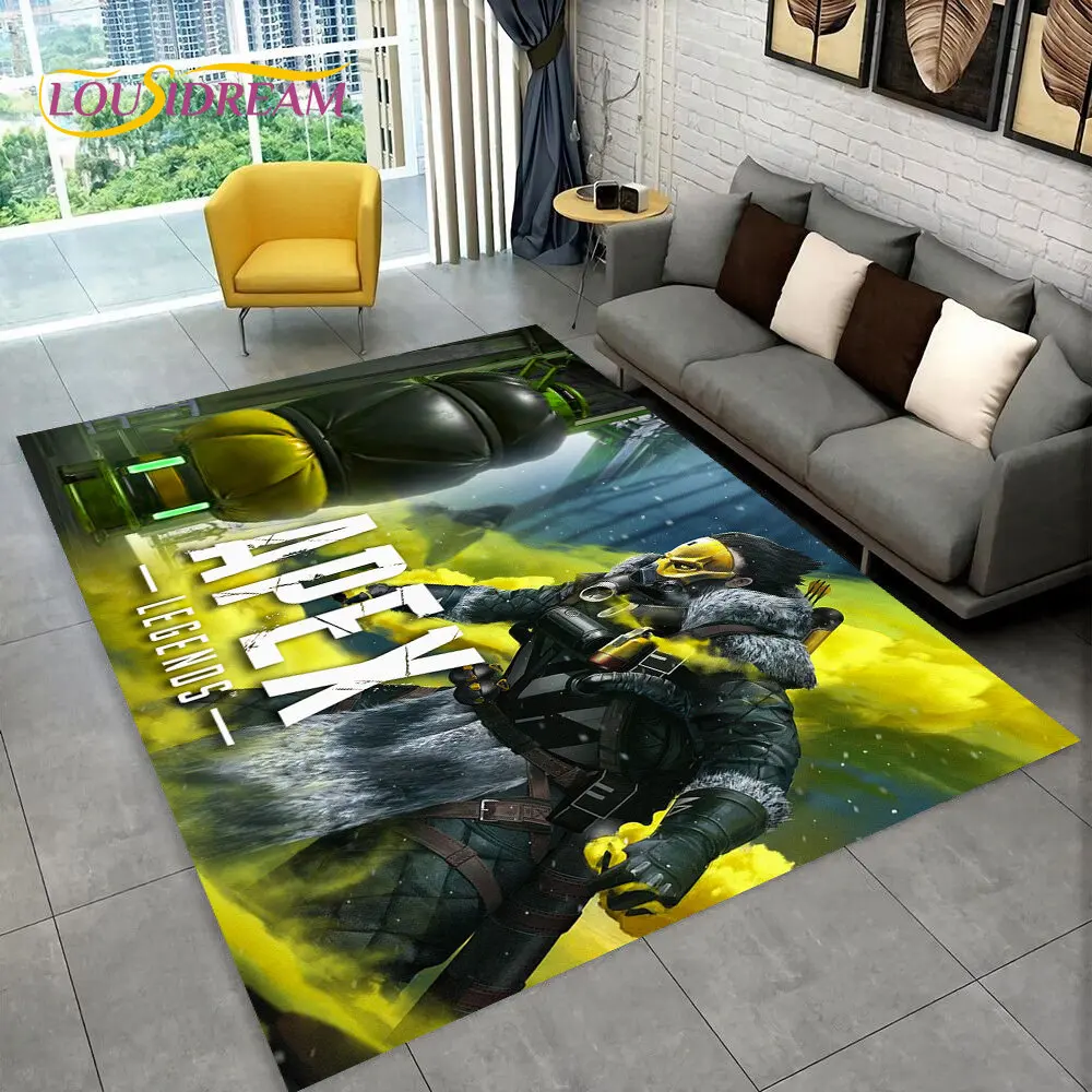 Apex Legends Game Gamer Cartoon Area Rug,Carpet Rug for Living Room Bedroom Sofa Doormat Decoration,kids Play Non-slip Floor Mat