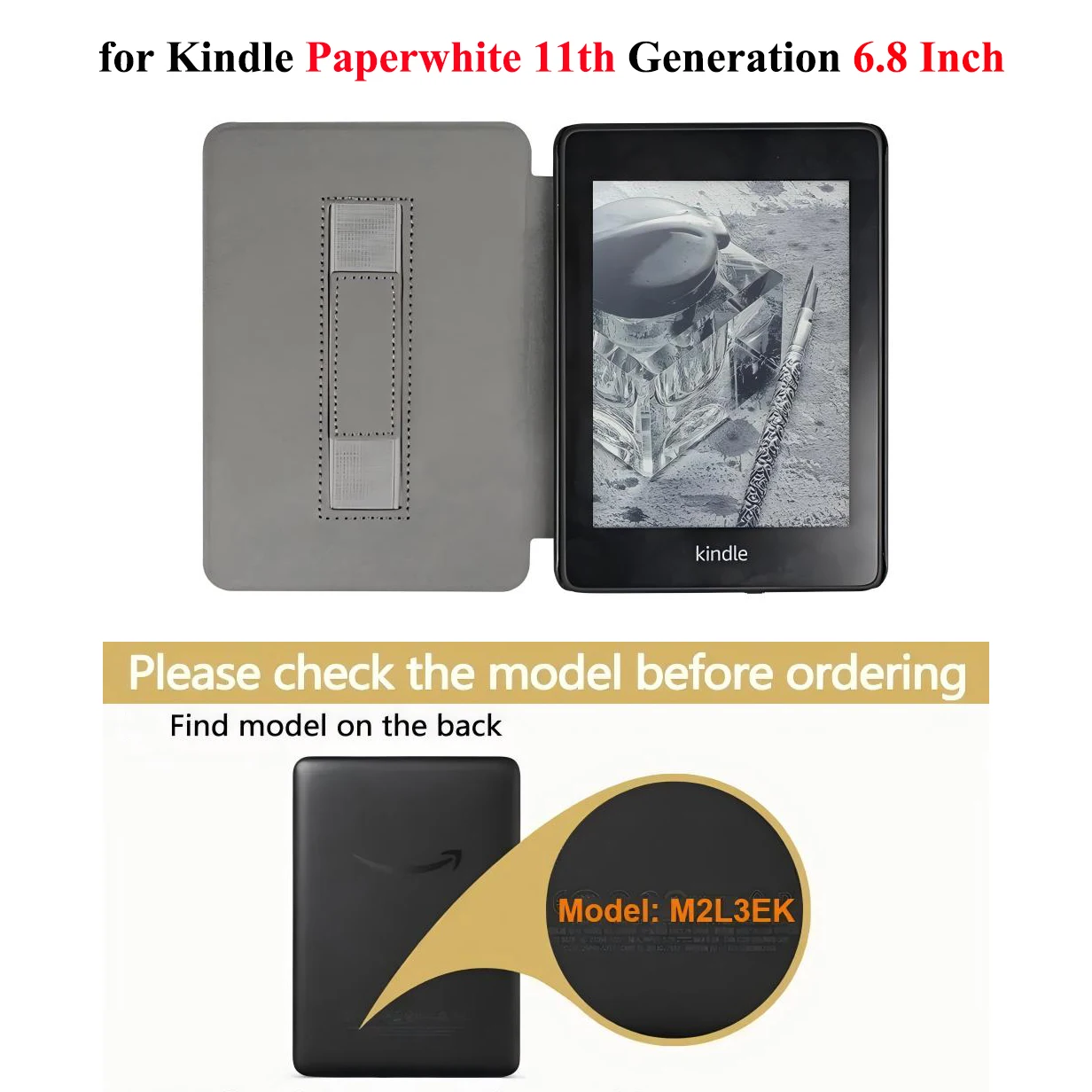 Leather Case with Hand Belt for Kindle Paperwhite 11th Generation Case 6.8 Inch 2021 M2L3EK M2L4EK Kindle Paperwhite 5 Funda