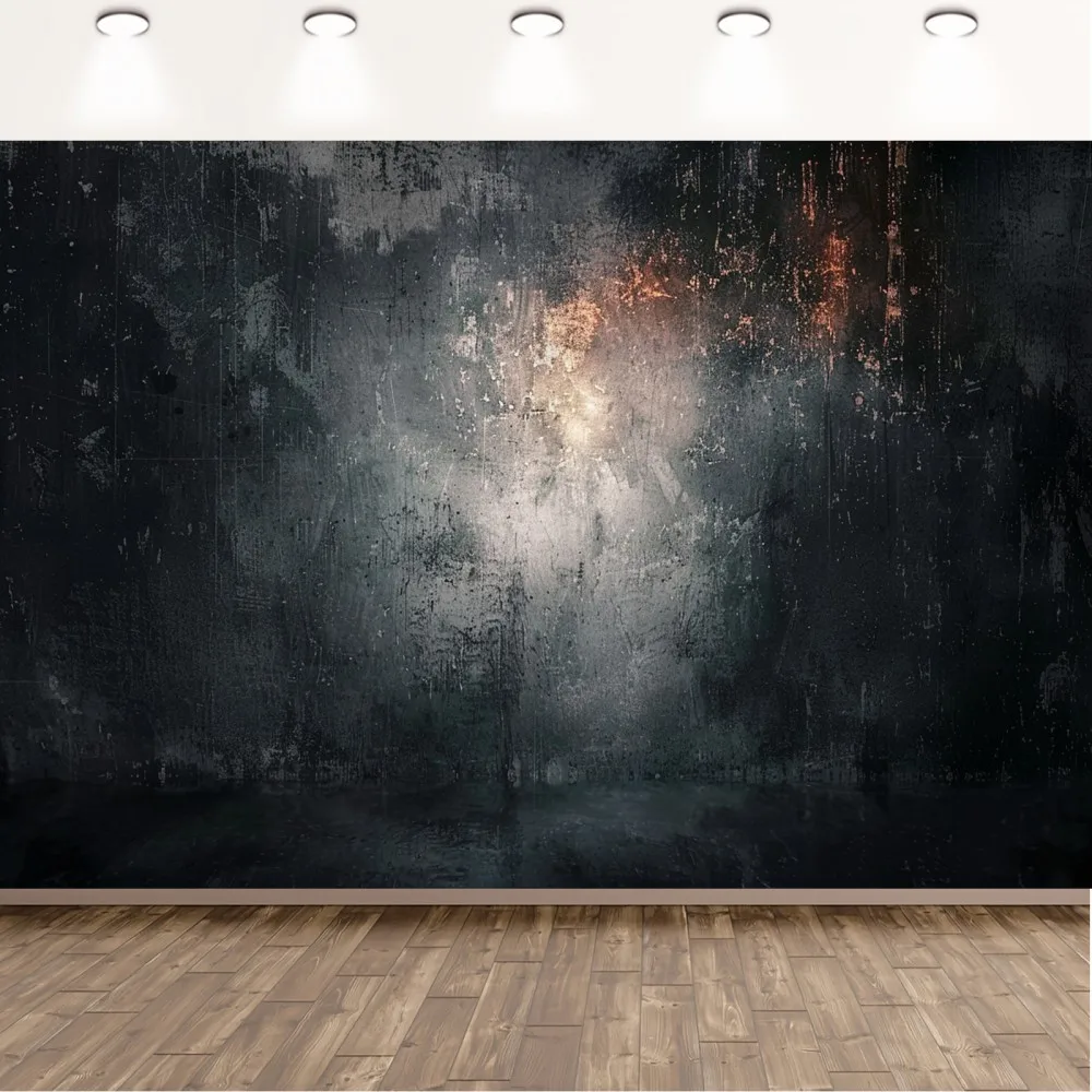 Ein schwarz-grauer abstrakter ultrafeiner Fotohintergrund ist perfekt für Studioporträts ohne die Strom erforderlich