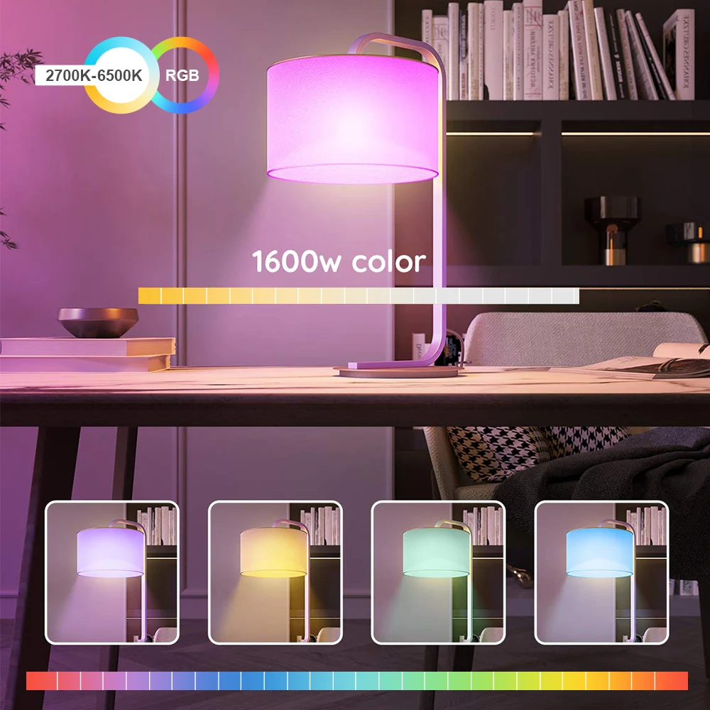 15W E27 Bluetooth LED Smart Bulb RGB Tuya APP Control Dimmable Ampoule RGB+CW+WW LED Color Change Lamp For Home Hotel Bar Party