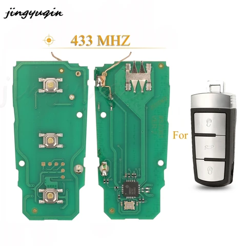 Jingyuqin 3 кнопки дистанционного ключа для VW Passat B6 3C B7 Magotan CC с 433 МГц 3C 0959752 BA