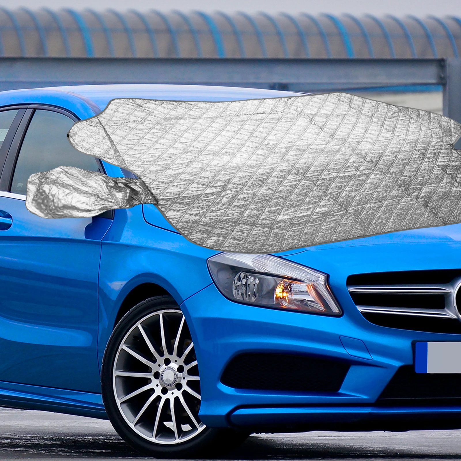 

Magnetic Snow for Cars Windshield Ice Protector Winter Sunshade Front Window Shield Aluminum Film Fits SUV Cabs Foldable Storage