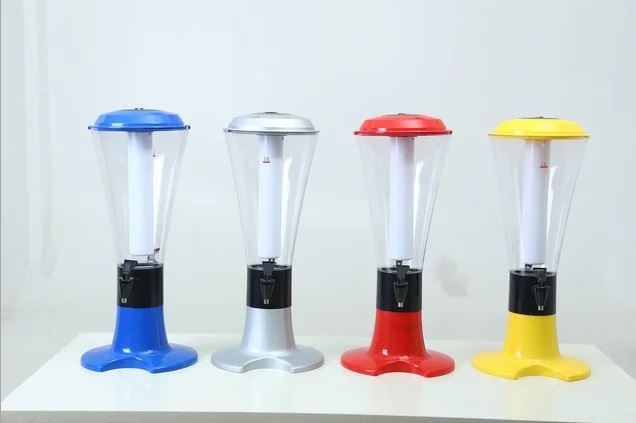 3L Club Flashing Double Tap Beer Tower for Beverage Drink Dispenser