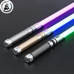 TXQSABER Lightsaber 12 Colors LED Rechargeable Laser Saber RGB Neo Pixel Lightsaber Metal Hilt Smooth Swing Force for Adult Toys