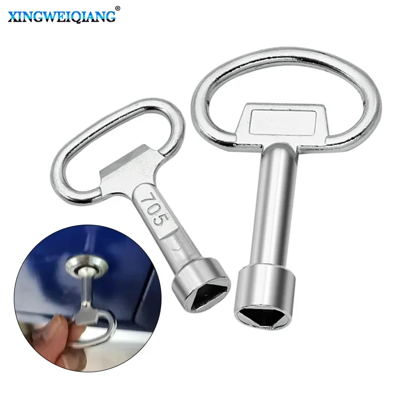 Tap Water Valve Triangle Wrench Chassis Cabinet Door Elevator Door Lock Valve Key Multi-purpose Triangle Key