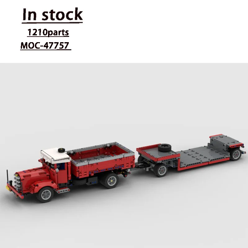 

MOC-47757 Classic New Style Cargo Dump Truck Building Block Model 1210 Parts Boys' Children's Birthday Christmas Toy Gift