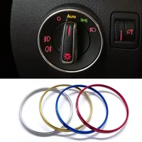 Car Headlight Switch Decorative Frame Trim Ring Sticker Fit for Volkswagen VW Golf Jett MK5 MK6 Passat B6 B7 CC Touran Tiguan