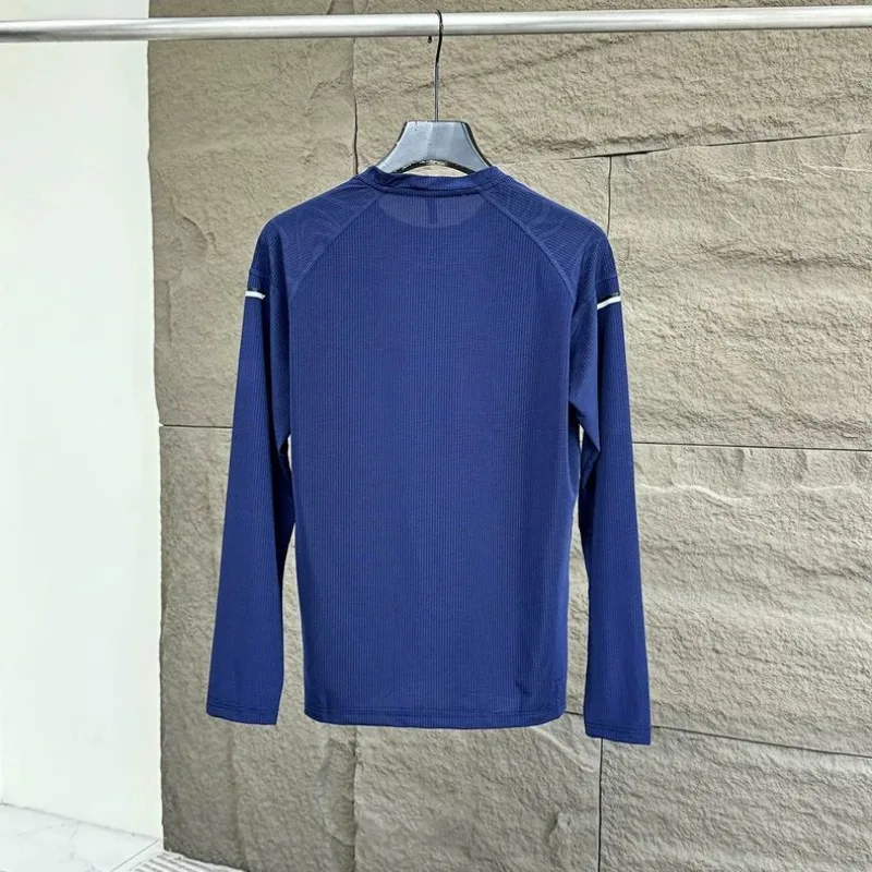 Men's Quick Dry Long Sleeve T Shirt Breathable Mesh Casual Sports Crew Neck Top view 5