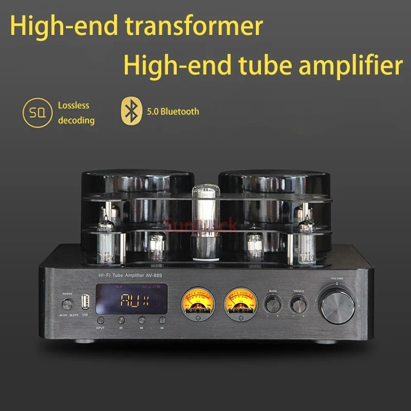 

Sunbuck 200W+200W 2.0 channel Bluetooth rectifier WY2P 6U1 6A2 ECH81 hifi tube amplifier 5200 1943 digital amplifier